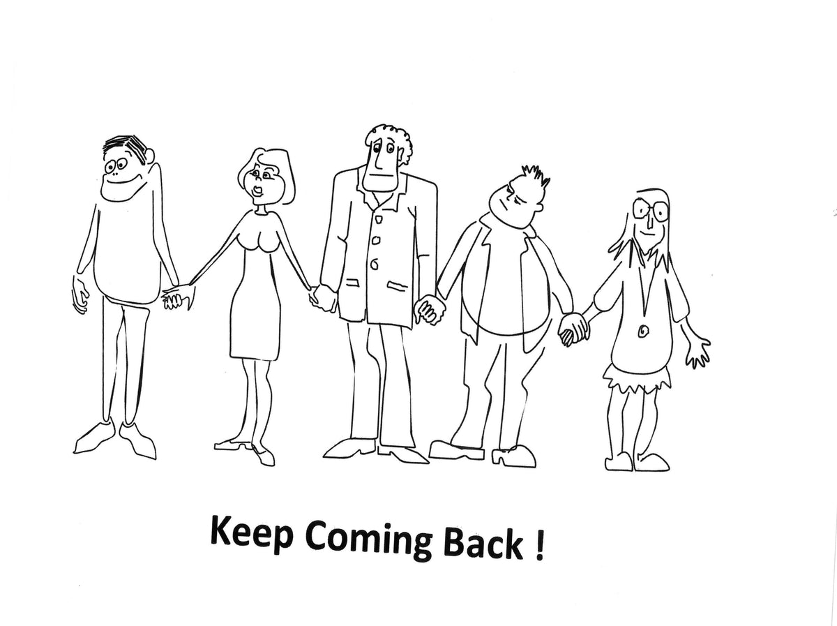 Keep Coming Back! Anniversary Card AA NSW