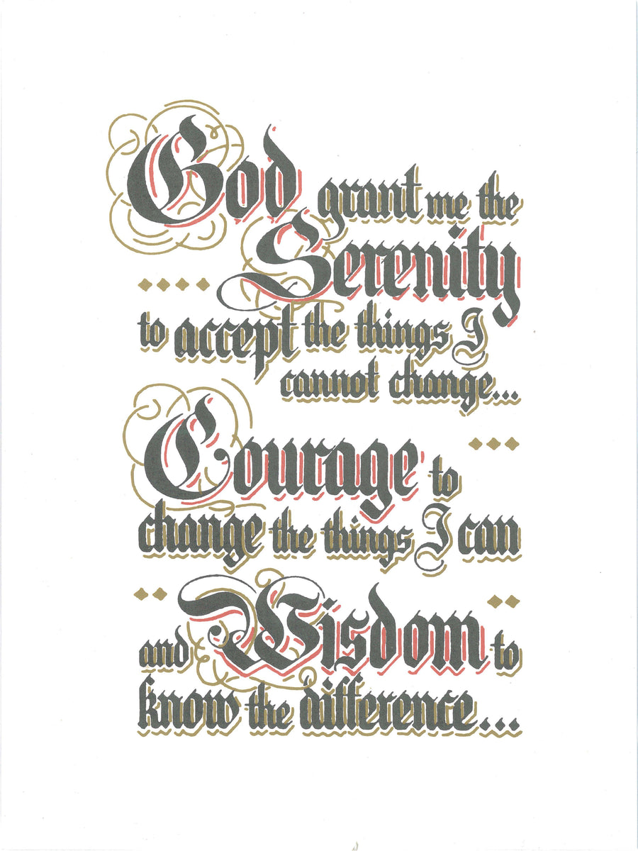 Serenity Prayer for Framing (A5 size) – AA NSW Bookshop