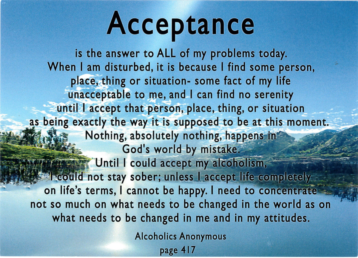 Acceptance Anniversary Card AA NSW Bookshop Acceptance anniversary card aa nsw bookshop