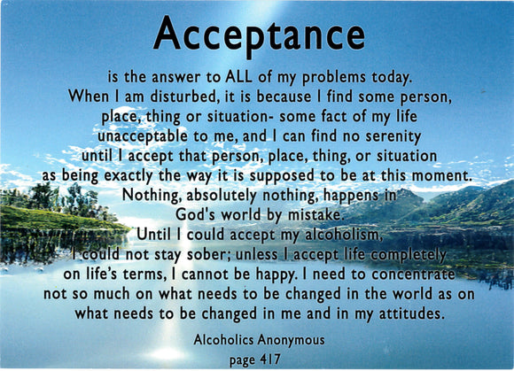 Acceptance Anniversary Card