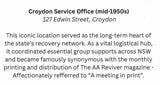 Croydon Service Office Anniversary Card - B&W