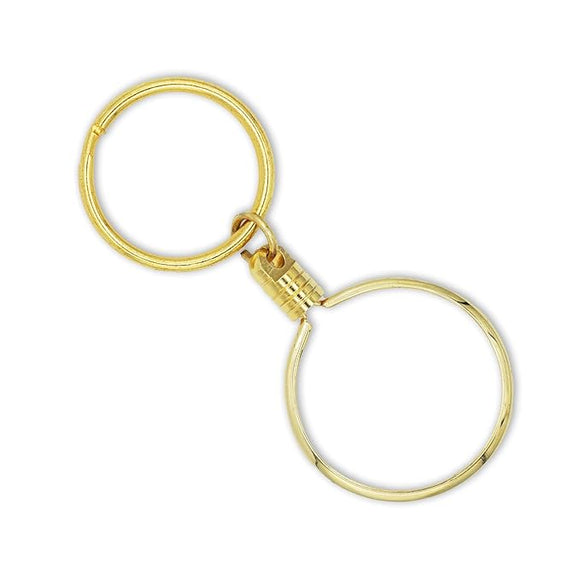 Medallion Holder Key Ring- Gold