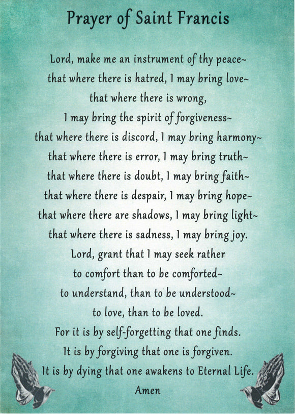 Prayer of St. Francis Anniversary Card