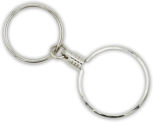 Medallion Holder Key Ring- Silver