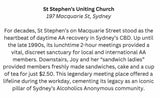 St Stephen's Uniting Church Anniversary Card - B&W