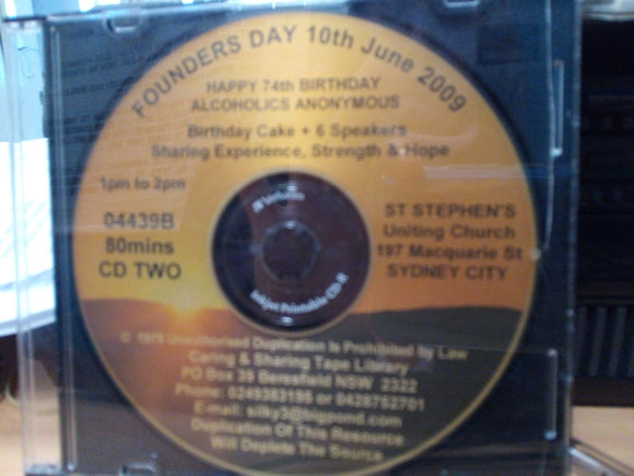 Founders Day 10th June 2009 Audio CD