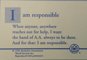 I Am Responsible Card