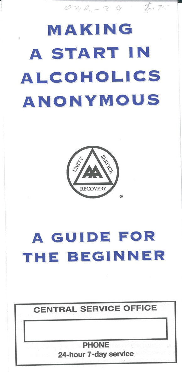 Making A Start In Alcoholics Anonymous