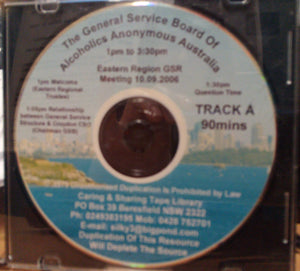 The General Service Board of Alcoholics Anonymous Australia Audio CD Track A