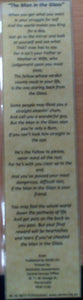 Bookmark- The Man in the Glass (Colour may vary)